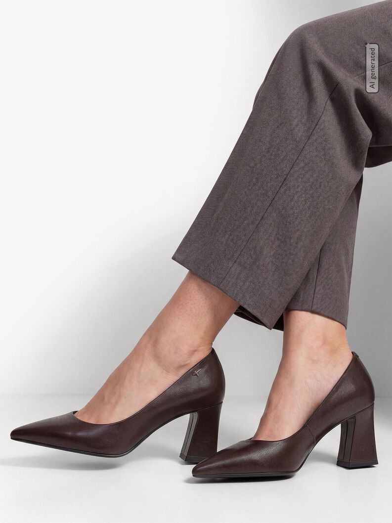 Leather Pumps - brown, MAHOGANY LEA., hi-res