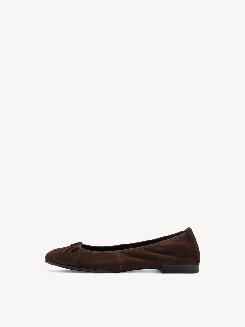 Lederballerina - braun, MOCCA SUEDE, hi-res