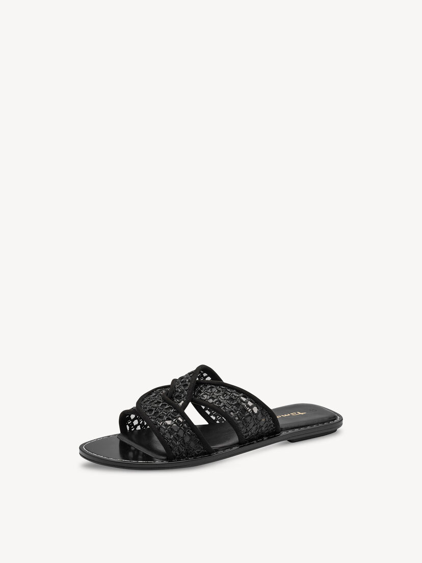 Slipper - zwart, BLACK, hi-res