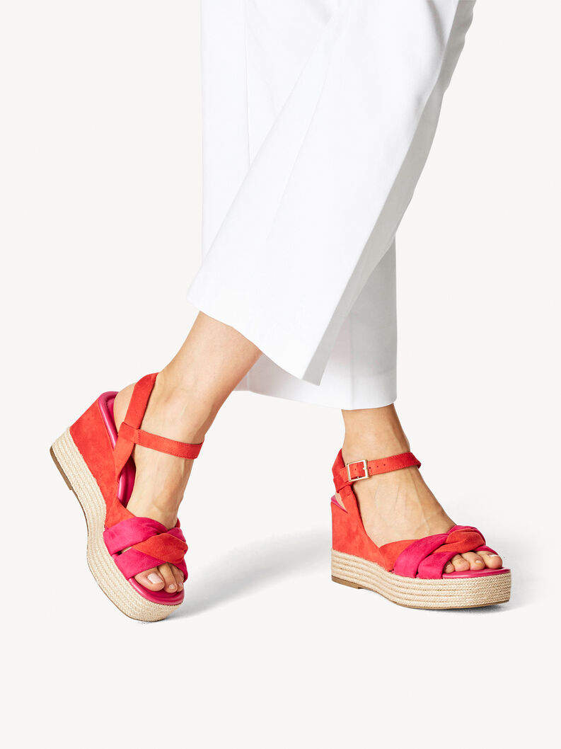 Heeled sandal - pink, FUXIA/FLAME, hi-res