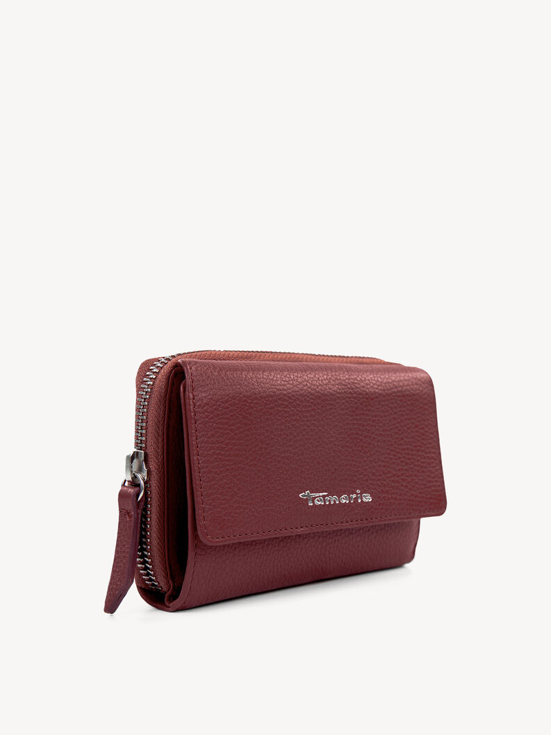 Ledergeldb&ouml;rse - rot, wine, hi-res