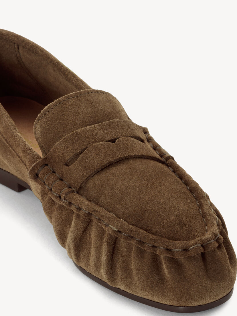 Leren Mocassin - groen, OLIVE, hi-res