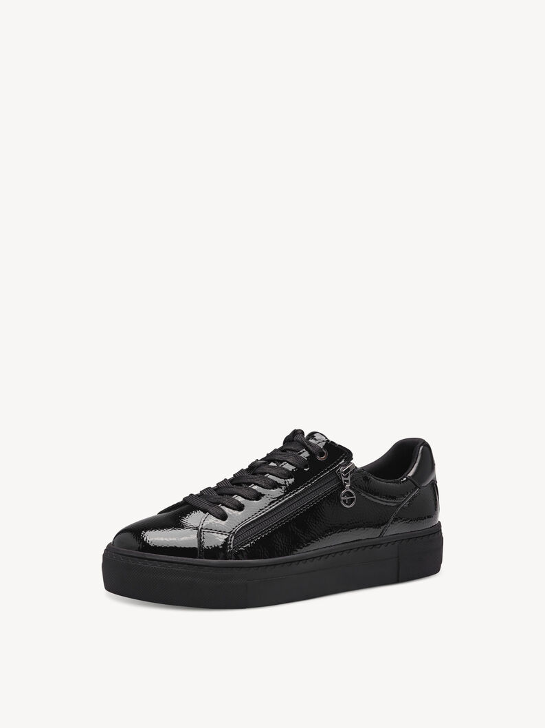 Sneaker - sort, BLACK PATENT, hi-res