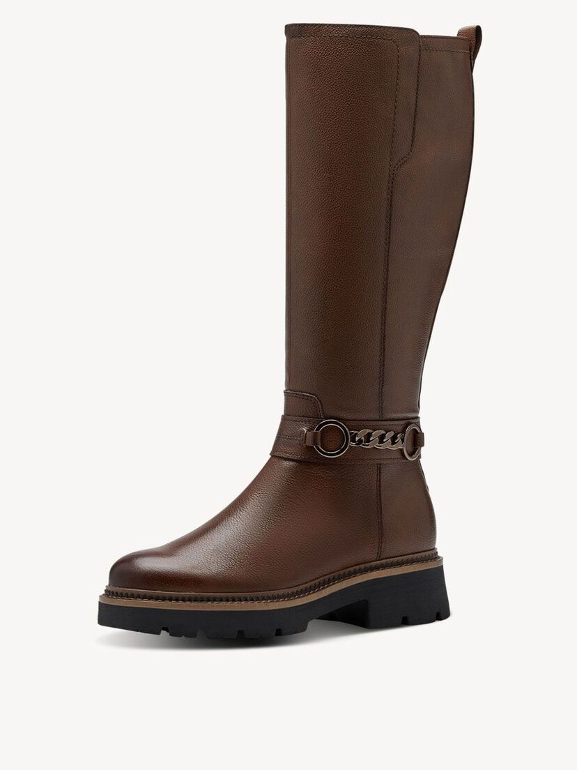 Leren Laarzen - bruin, cognac, hi-res