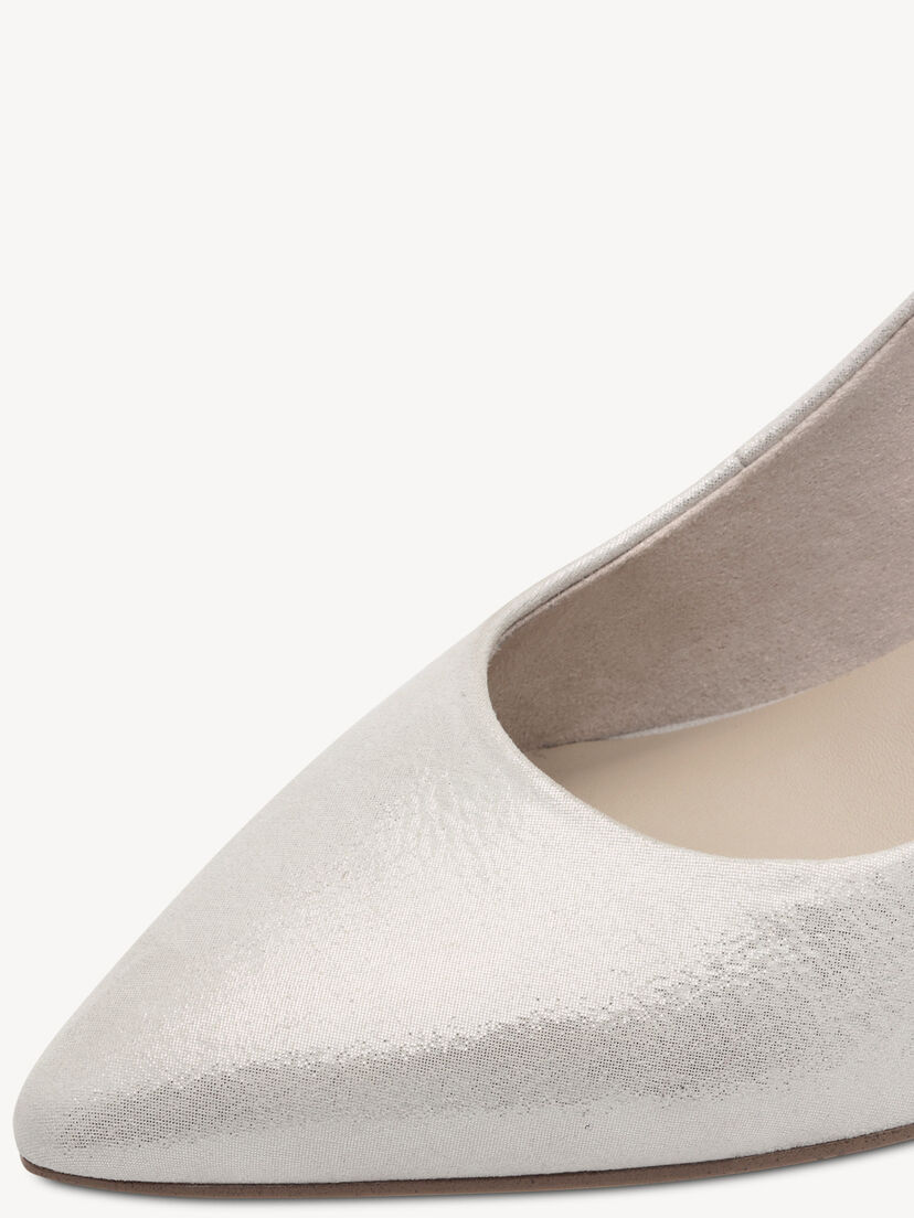 Leren Pumps - zilver, SILVER, hi-res