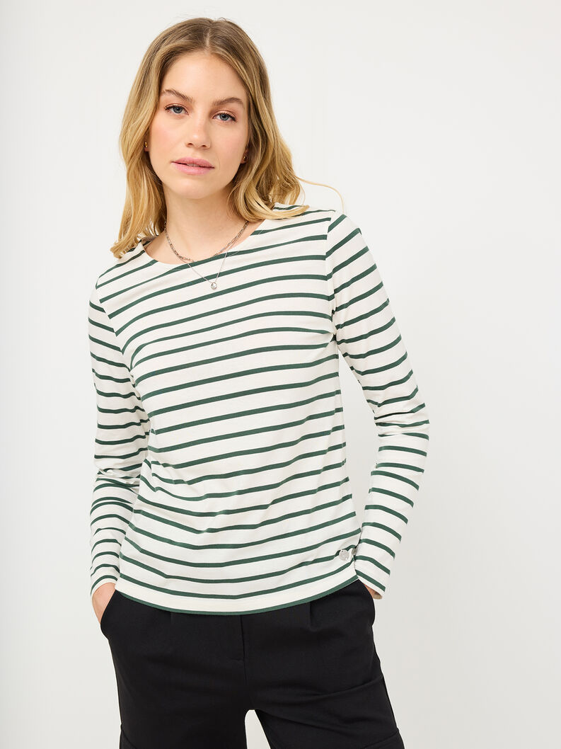 Maglie a maniche lunghe - bianco, Sugar Swizzle/ Garden Topiary Stripe, hi-res