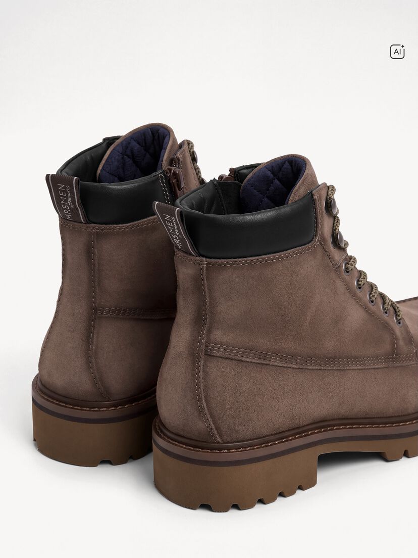 Leren Enkellaarsje - beige, TAUPE, hi-res