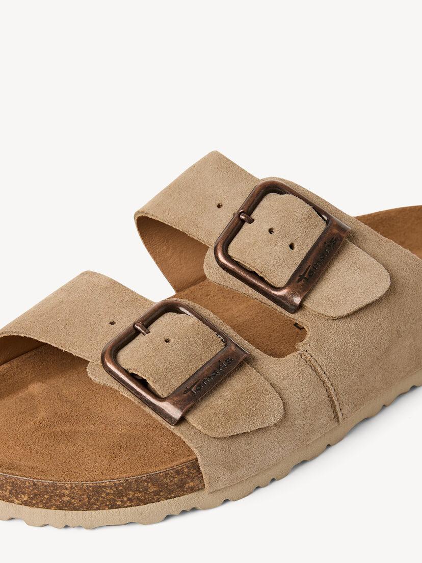 Leren Slipper - beige, TAUPE, hi-res