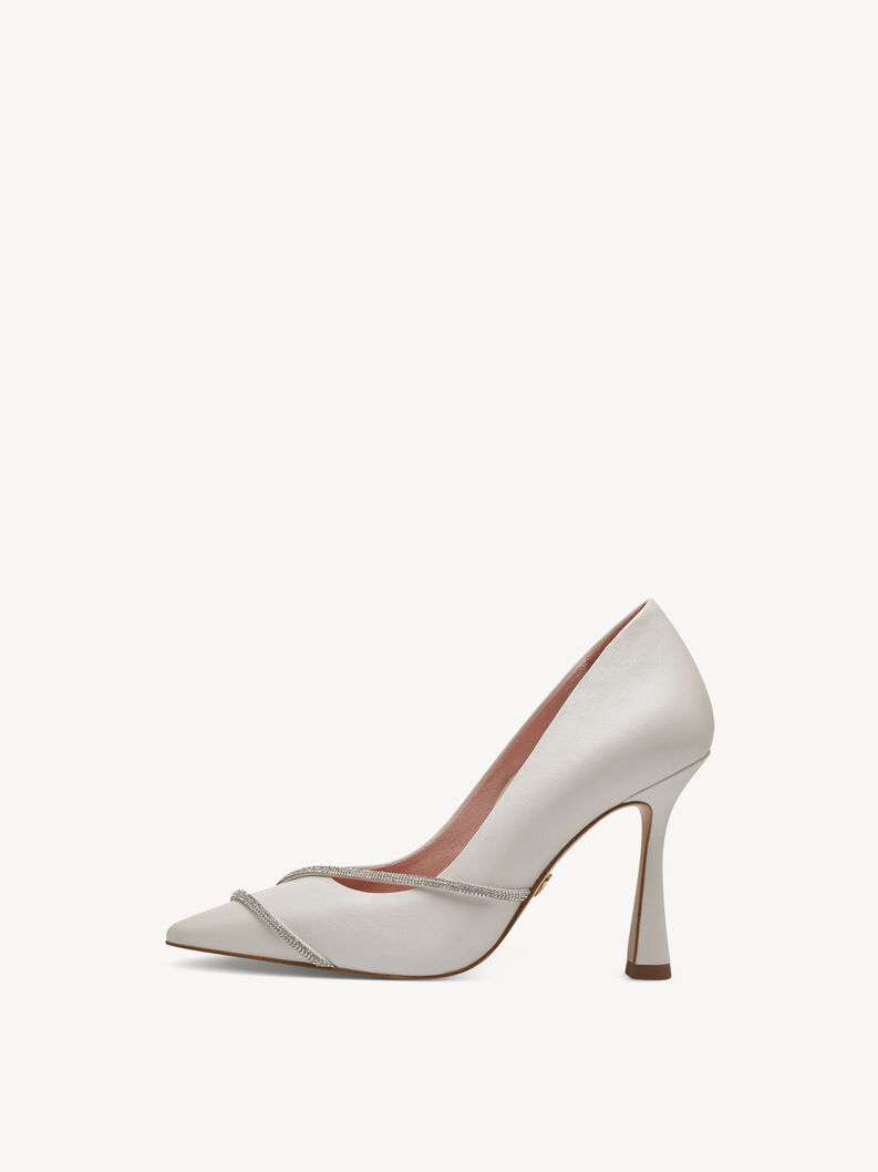 Leather Pumps - white, IVORY LEATHER, hi-res