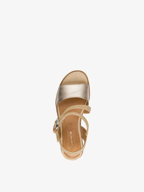 Heeled sandal, TAN COMB, hi-res
