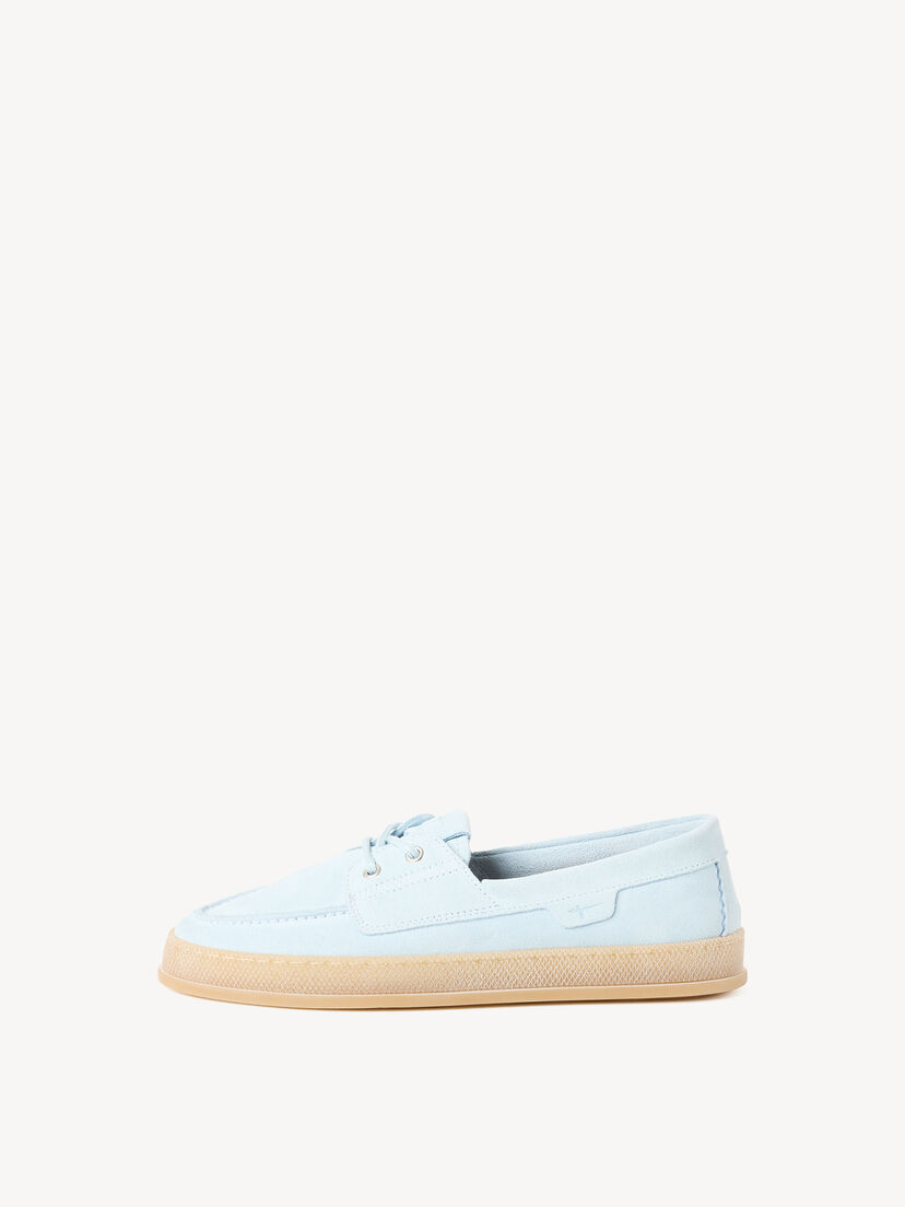 Leren Mocassin - blauw, LIGHT BLUE, hi-res