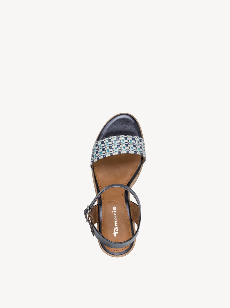 Heeled sandal - blue, BLUE COMB, hi-res