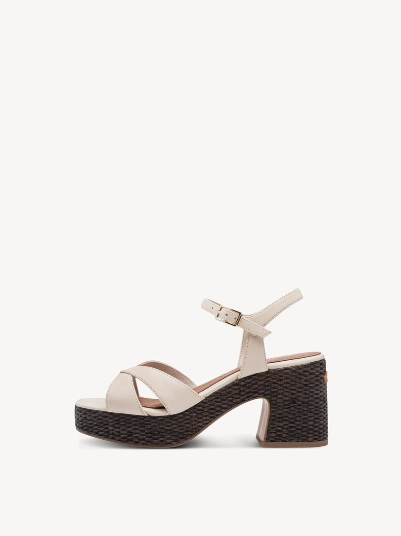 Heeled sandal, IVORY LEATHER, hi-res