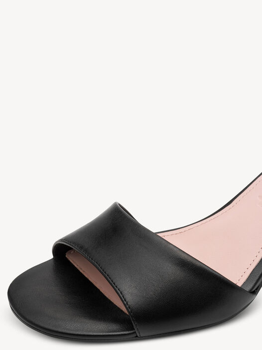 Sandaaltje, BLACK LEATHER, hi-res