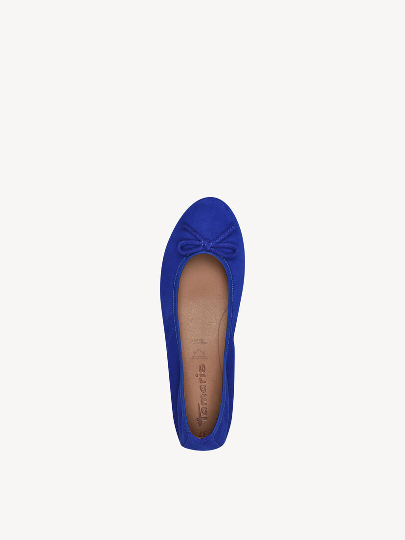 Leren Ballerina - blauw, ROYAL BLUE, hi-res