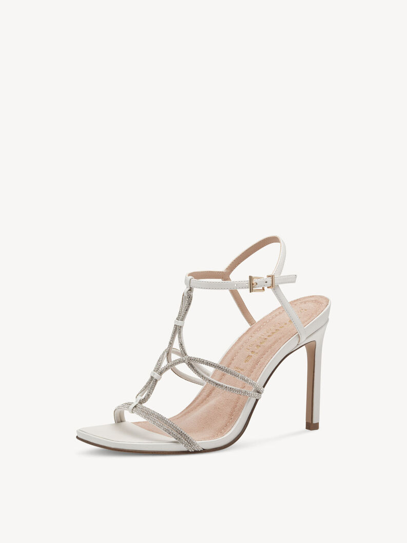 Heeled sandal - white, WHITE PEARL, hi-res