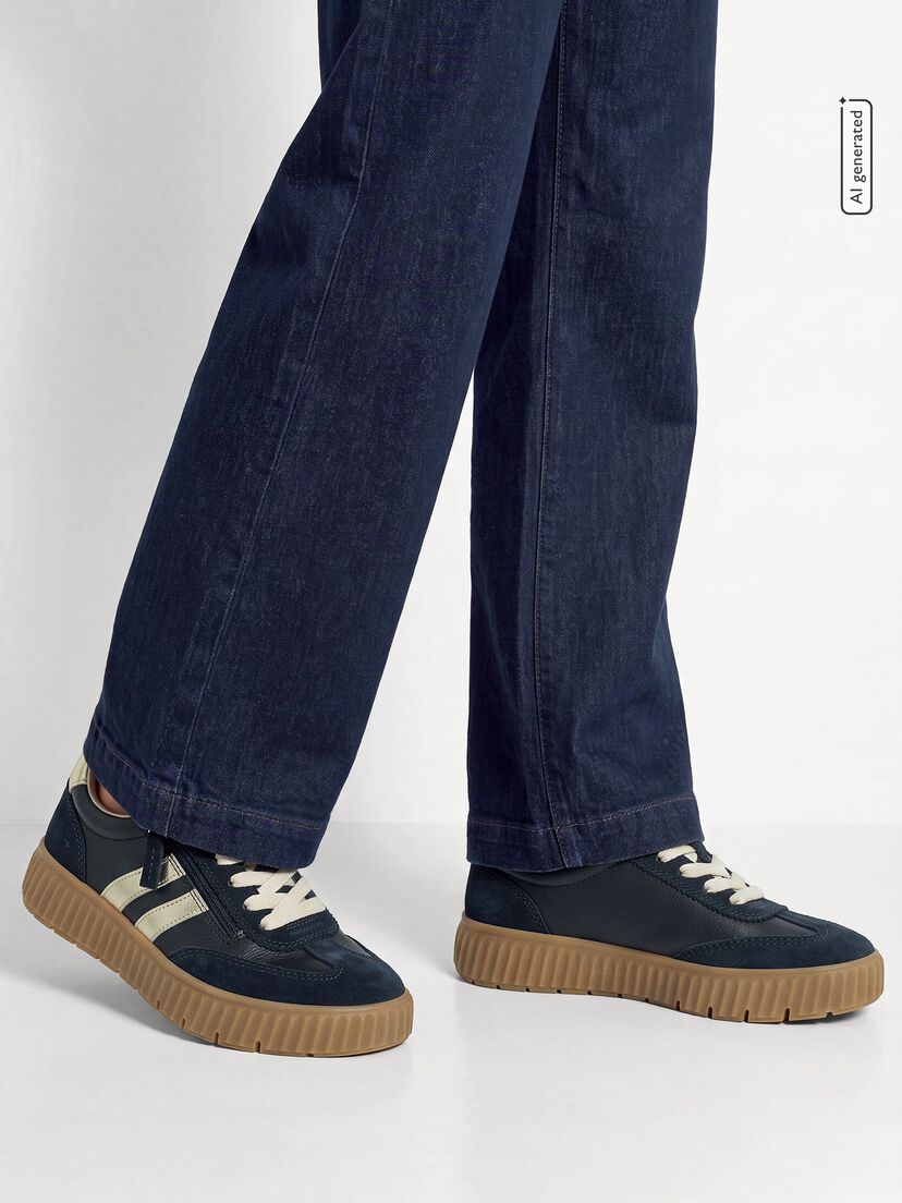 Sneaker, NAVY/GOLD, hi-res