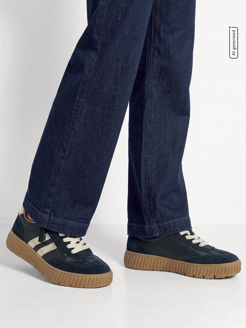 Sneaker, NAVY/GOLD, hi-res