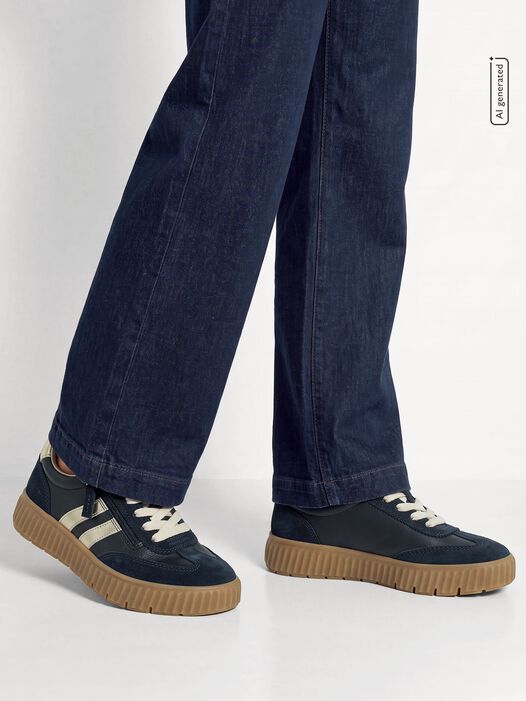 Sneaker, NAVY/GOLD, hi-res