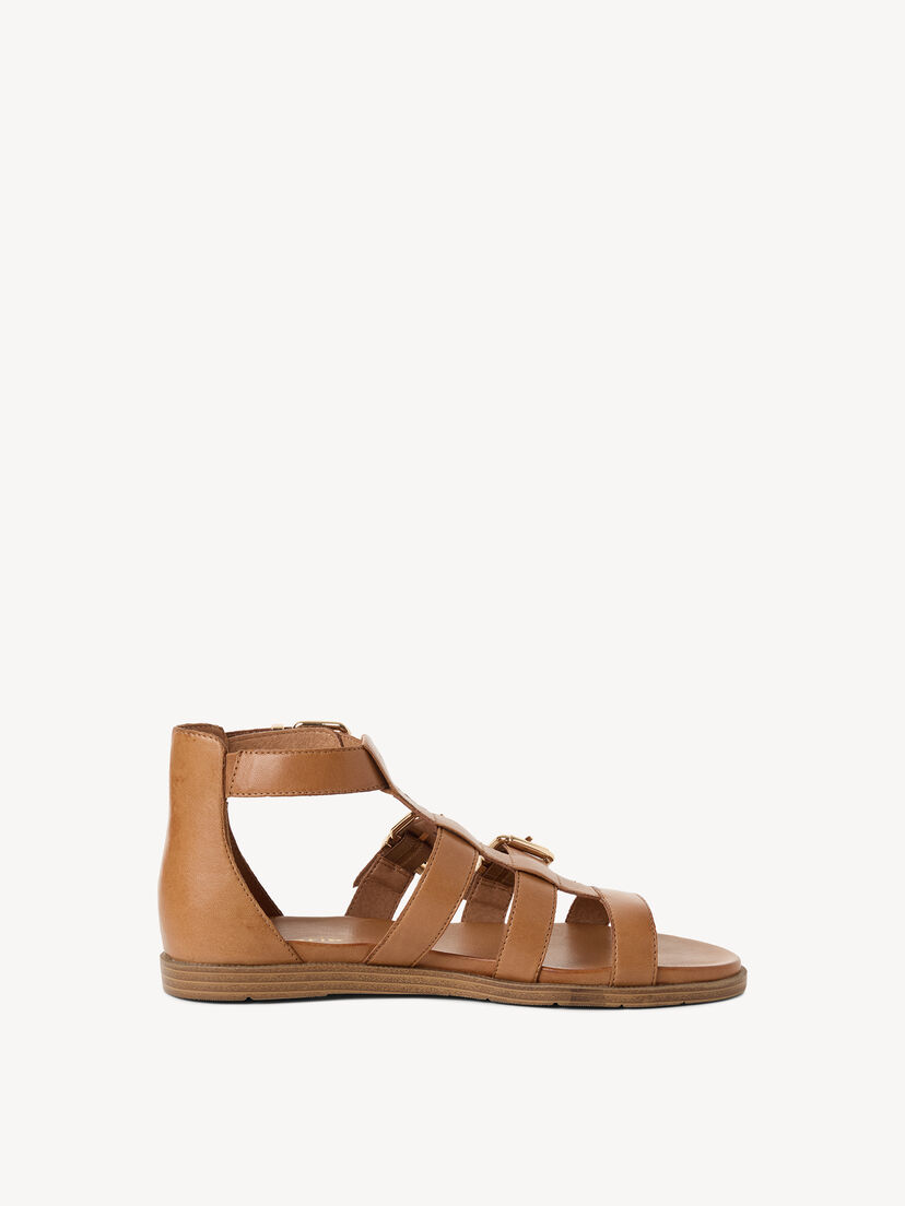 Leren Sandaal - bruin, cognac, hi-res