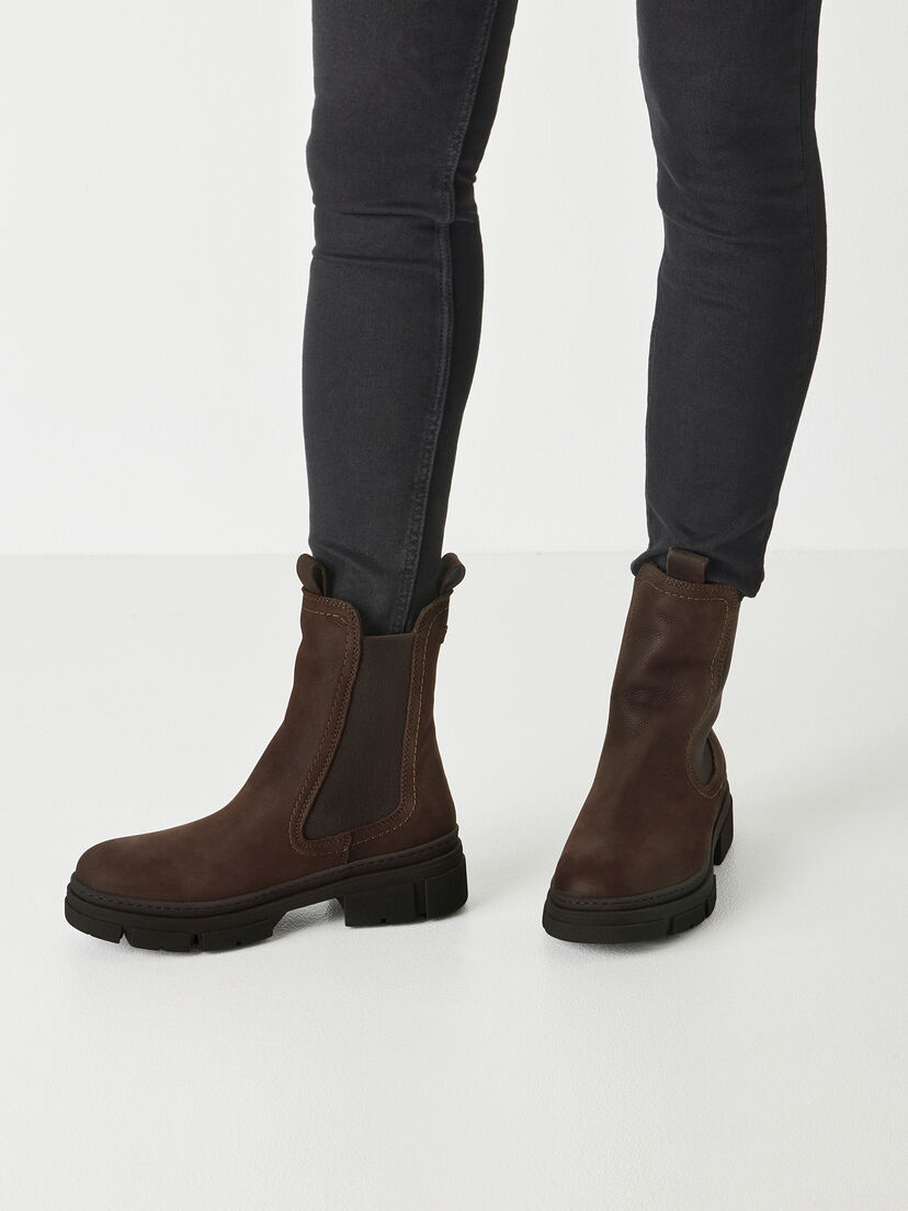 Leren Chelseaboot - bruin, MOCCA NUBUC, hi-res