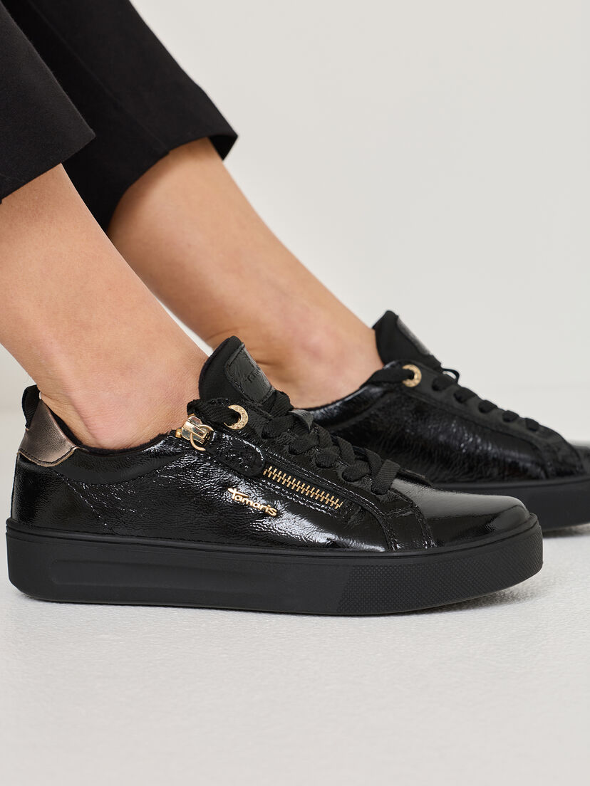 Sneaker - zwart, BLACK PATENT, hi-res