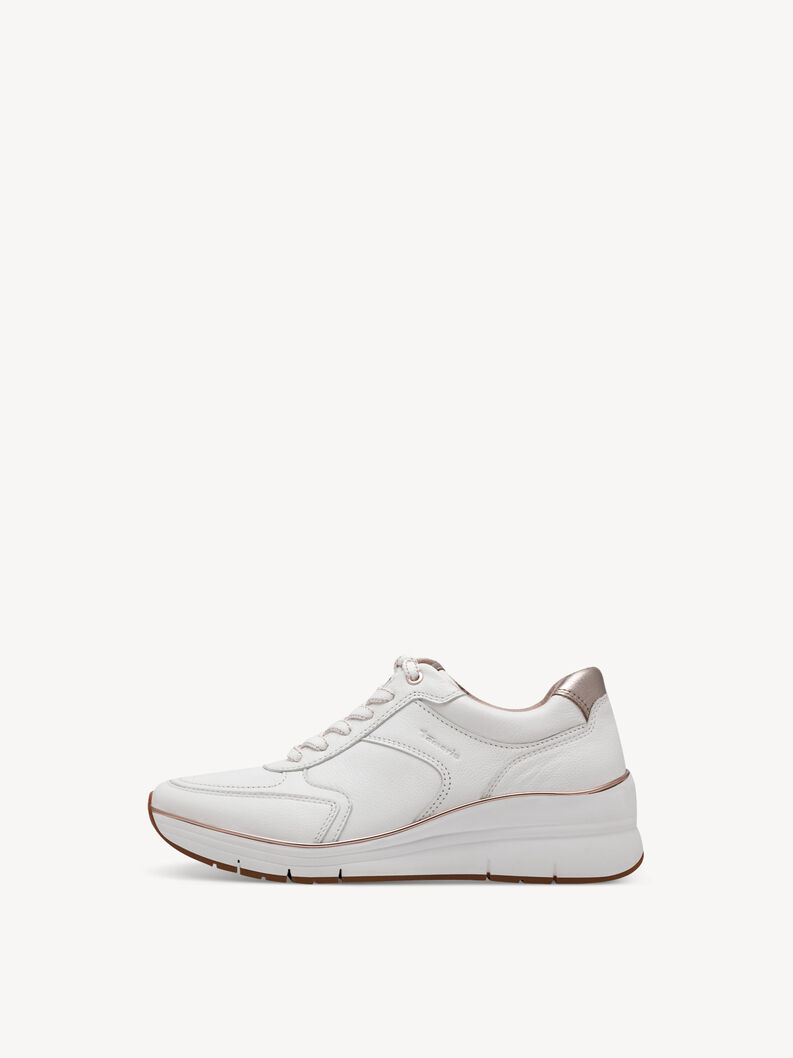 Ledersneaker - wei&szlig;, WHT/ROSE GOLD, hi-res