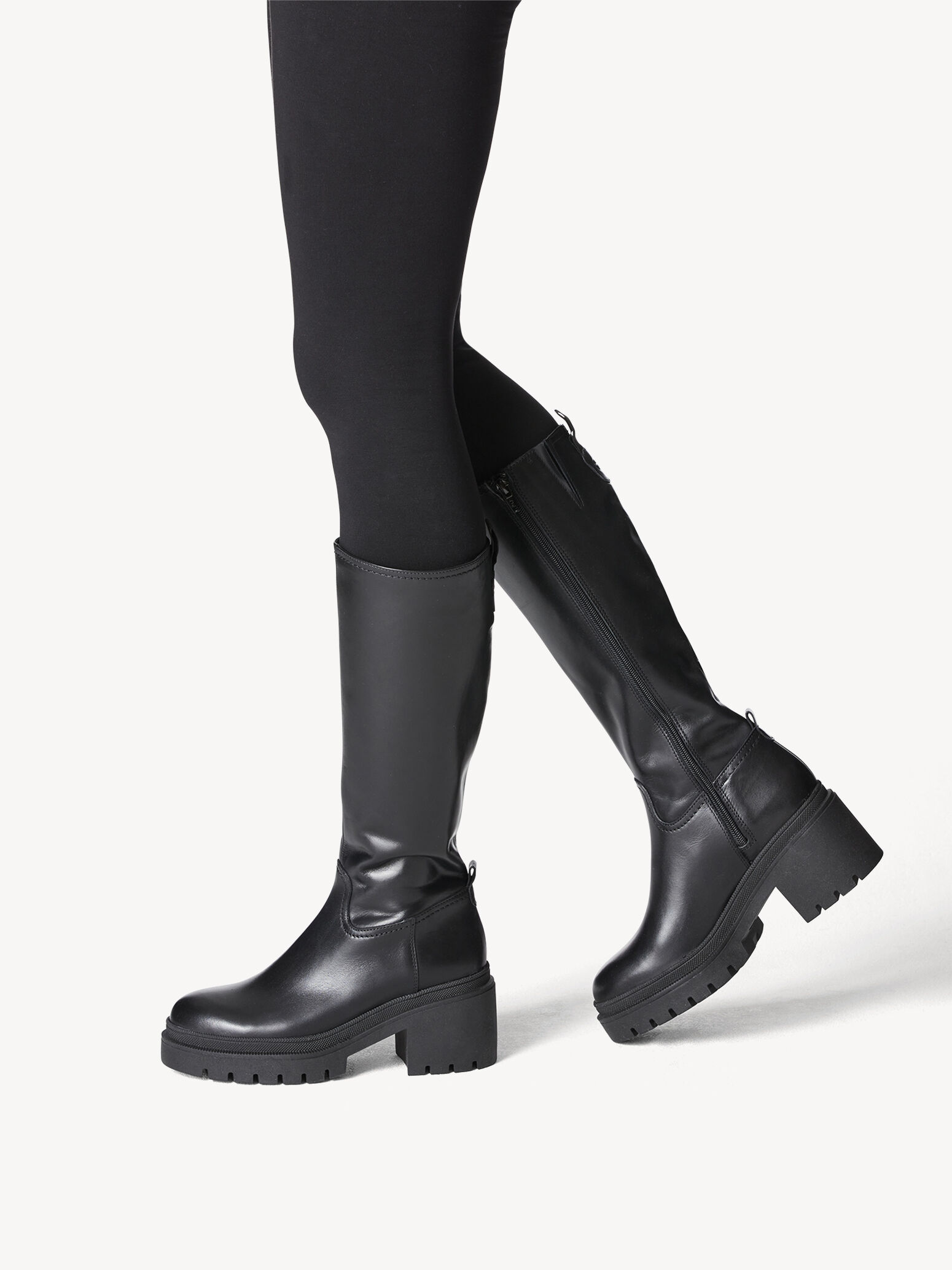Bottines Femme Tamaris 1-26028-43 - Cuir, Semelle Confort TOUCH-IT, Doublure Chaude, Fermeture Zip