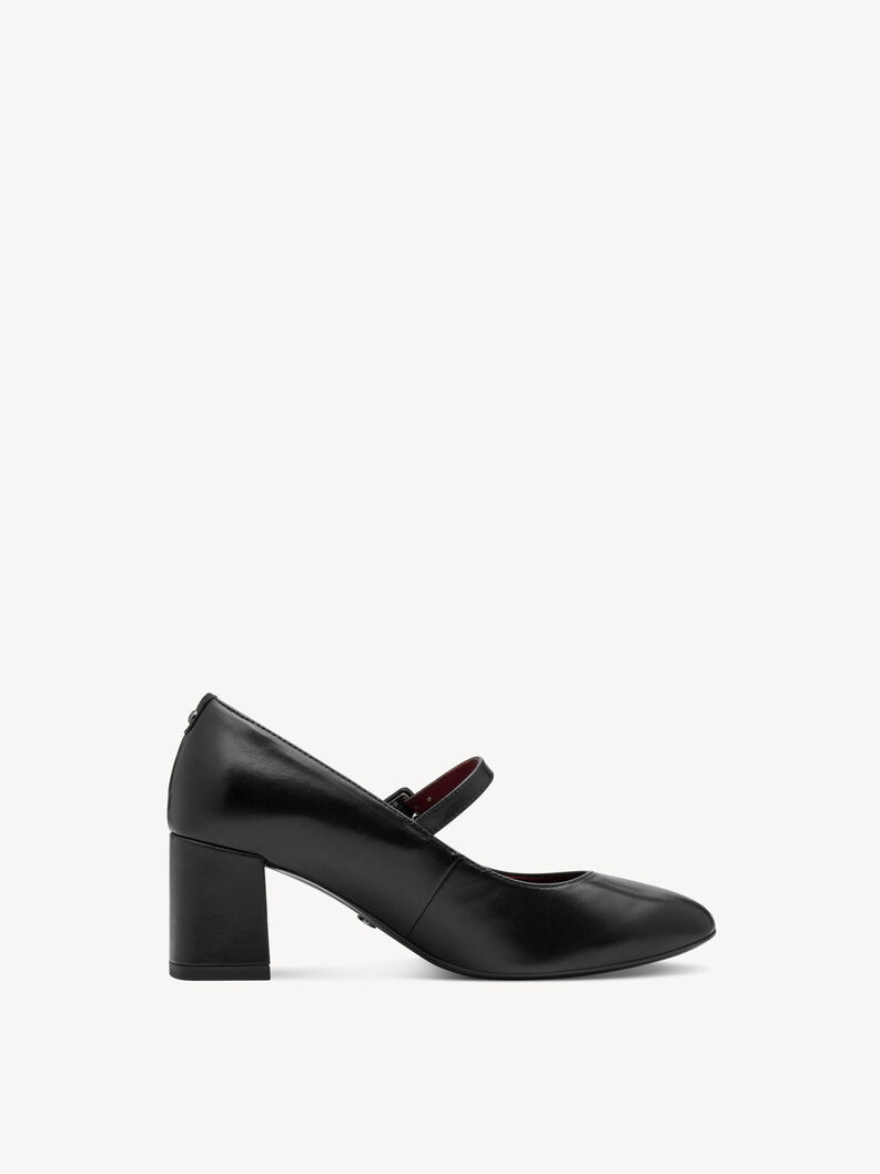 Pumps, BLACK LEATHER, hi-res