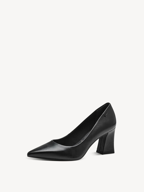 Escarpin, BLACK LEATHER, hi-res