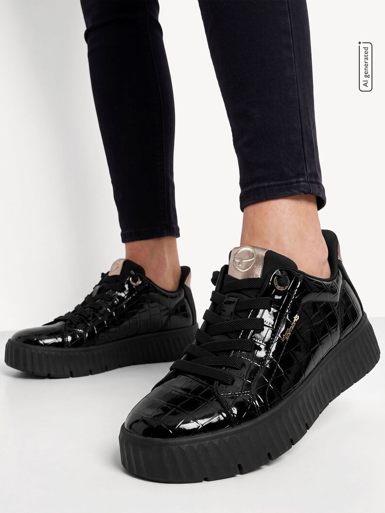 Sneaker, BLACK CROCO, hi-res