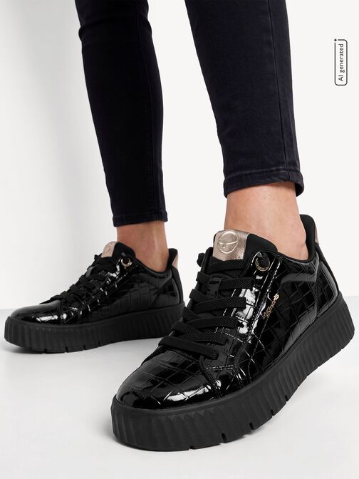 sneaker, BLACK CROCO, hi-res