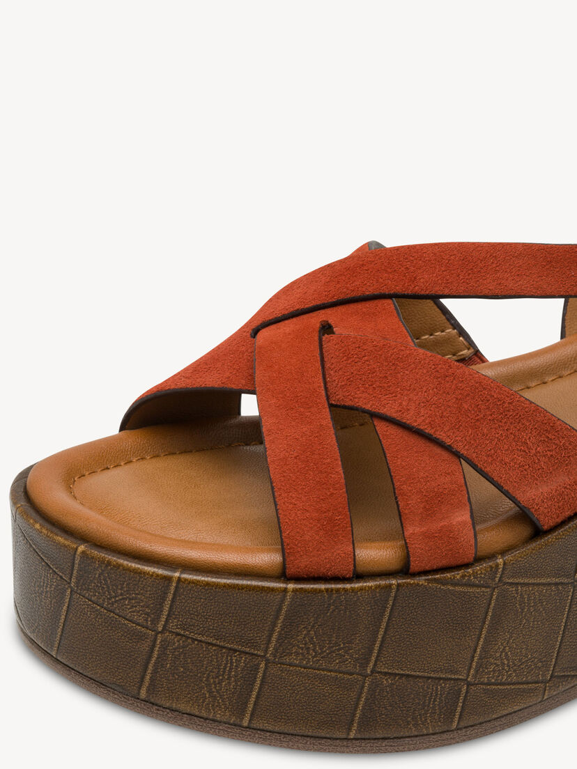 Leren Sandaaltje - oranje, TERRACOTTA, hi-res