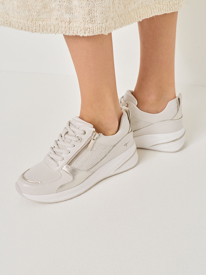 Sneaker, IVORY/GOLD, hi-res