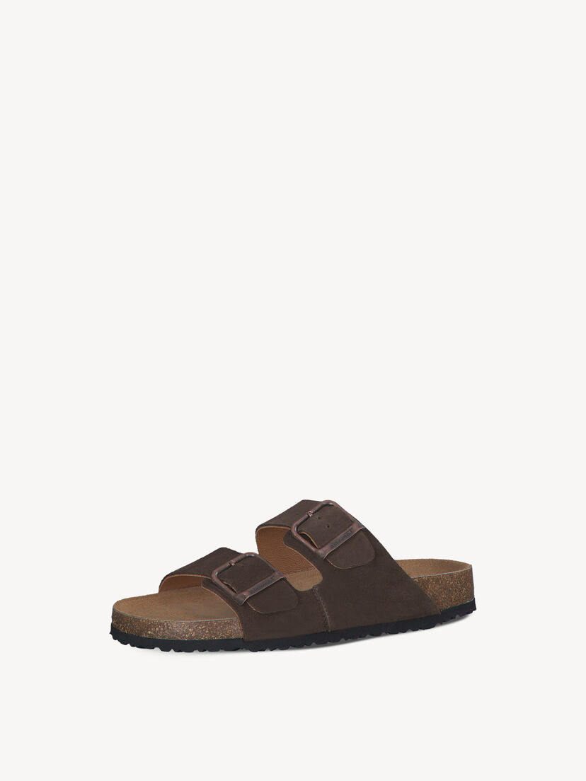 Leren Slipper - bruin, MOCCA, hi-res