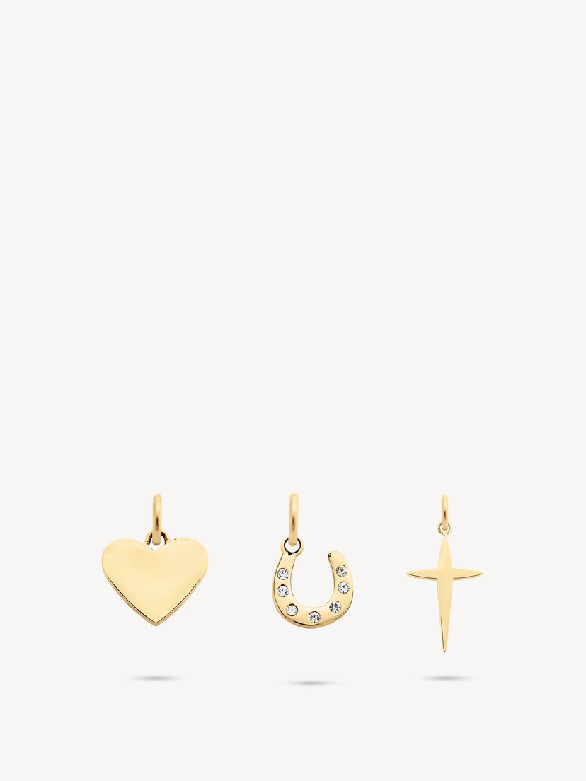 Charms-set, goud, hi-res