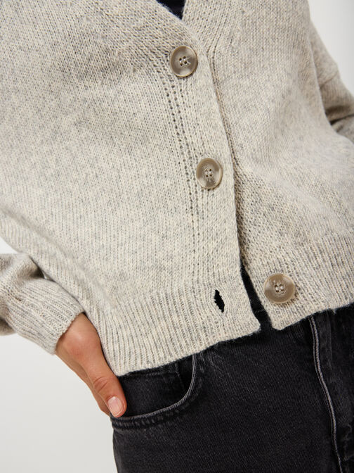 Cardigan, Light Grey Melange, hi-res