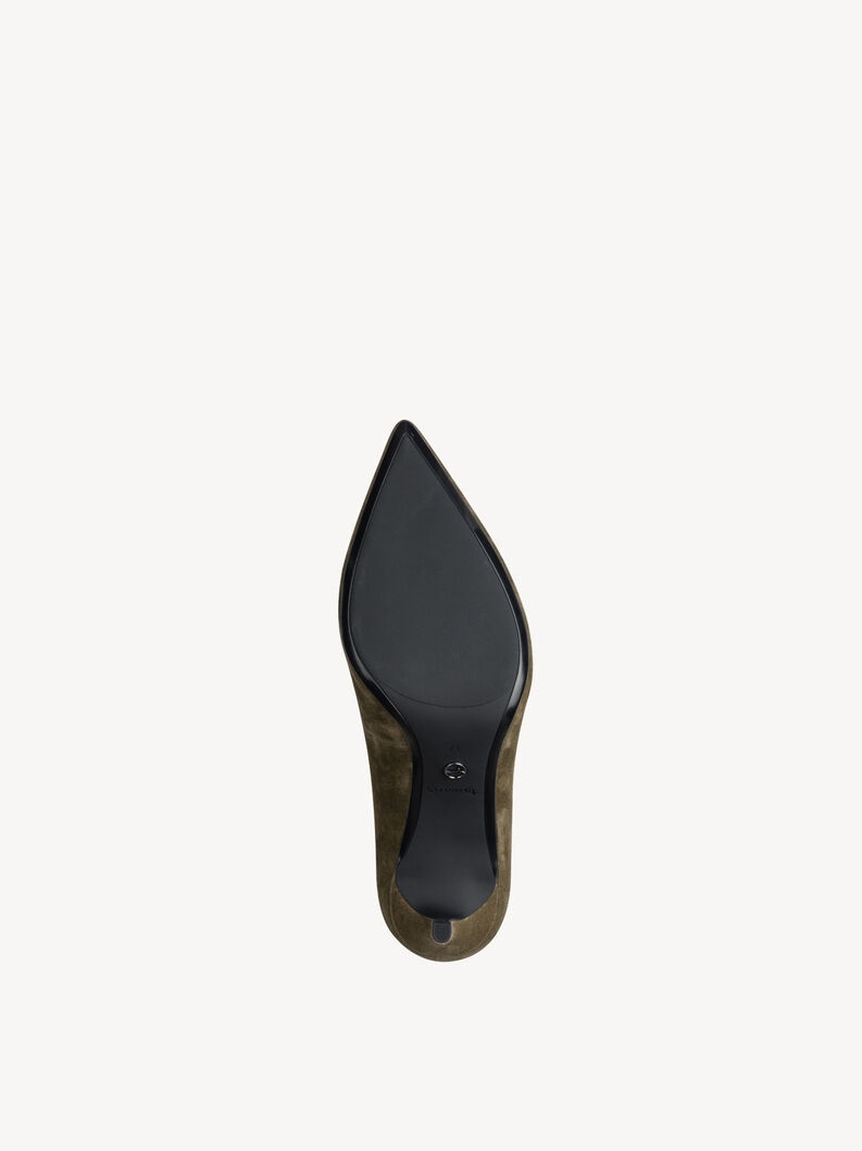 Escarpin en cuir - vert, OLIVE, hi-res