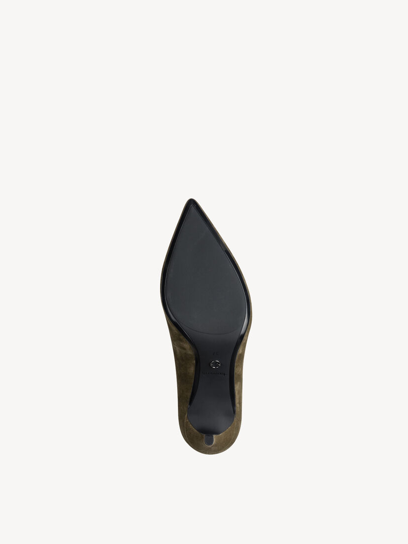 Leren Pumps - groen, OLIVE, hi-res