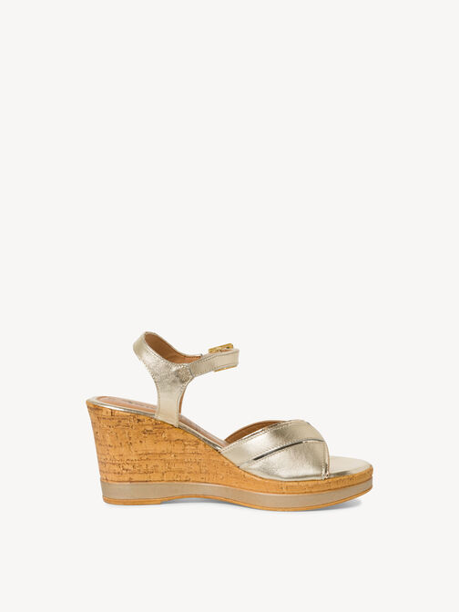 Heeled sandal, LIGHT GOLD MET, hi-res