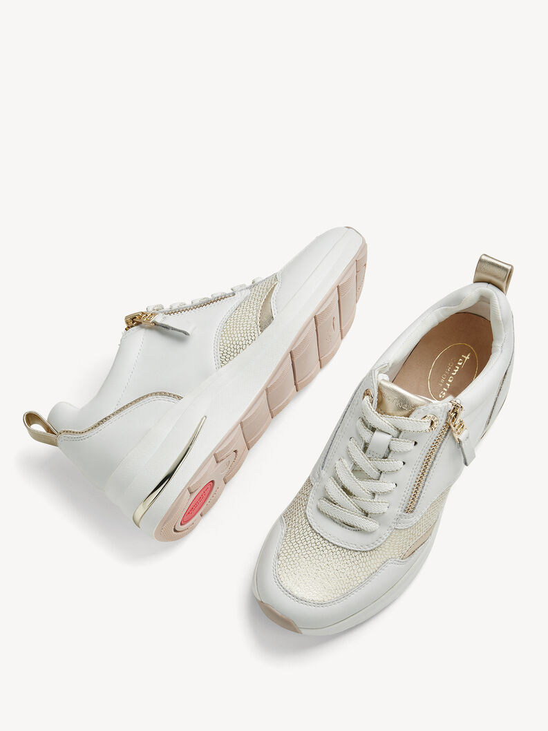 Sneaker, WHITE/GOLD, hi-res