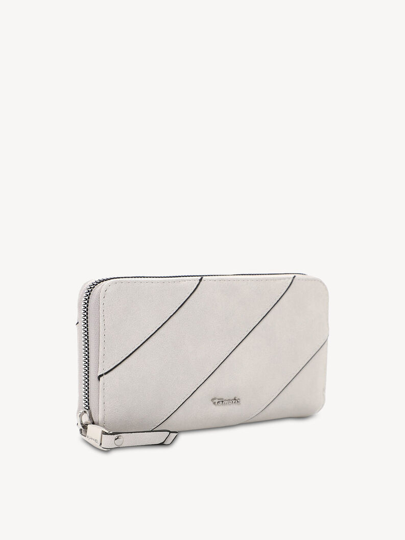 Portemonnee - grijs, ecru, hi-res