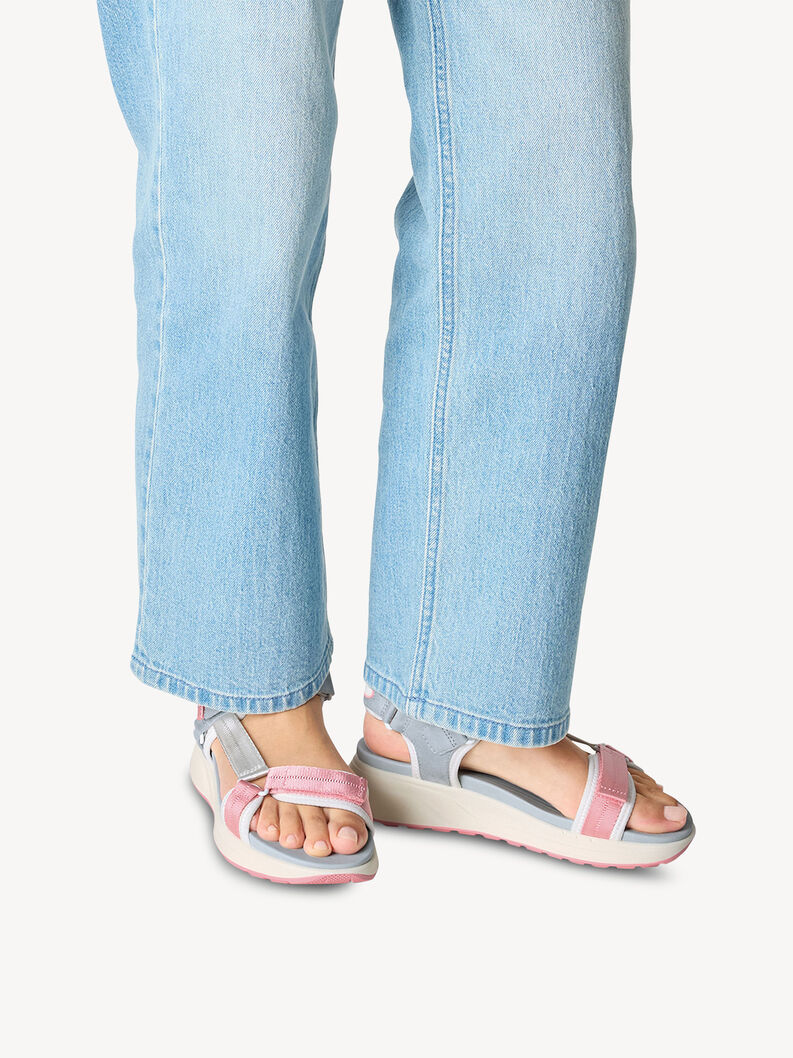 Heeled sandal - blue, LT. BLUE COMB, hi-res