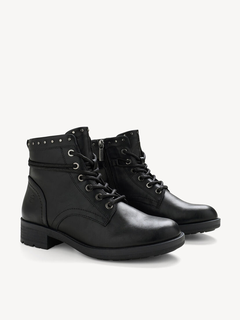 Enkellaarsje - zwart, BLACK, hi-res