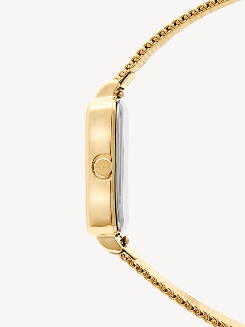 Uhr, gold-glossy weiß, hi-res