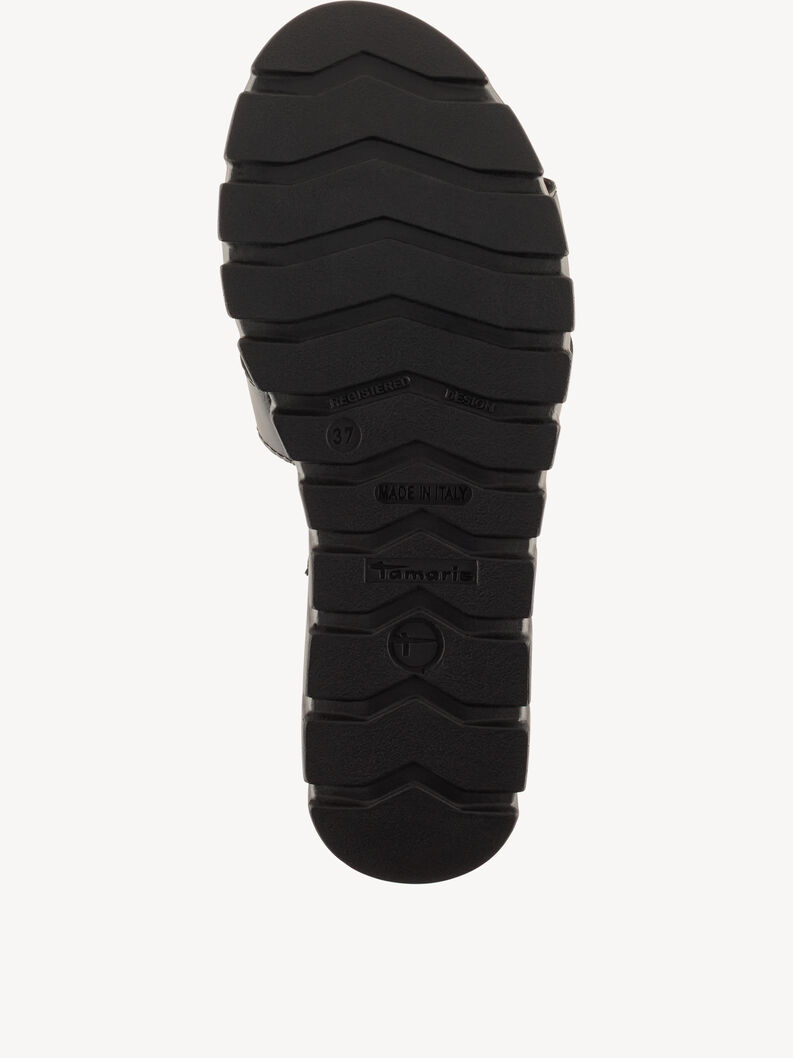 Ledersandalette - schwarz, BLACK LEATHER, hi-res