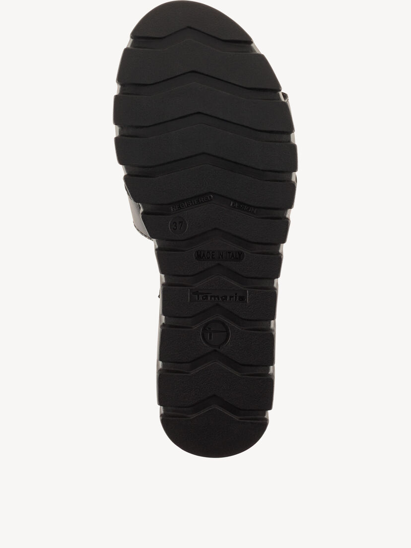 Leren Sandaaltje - zwart, BLACK LEATHER, hi-res