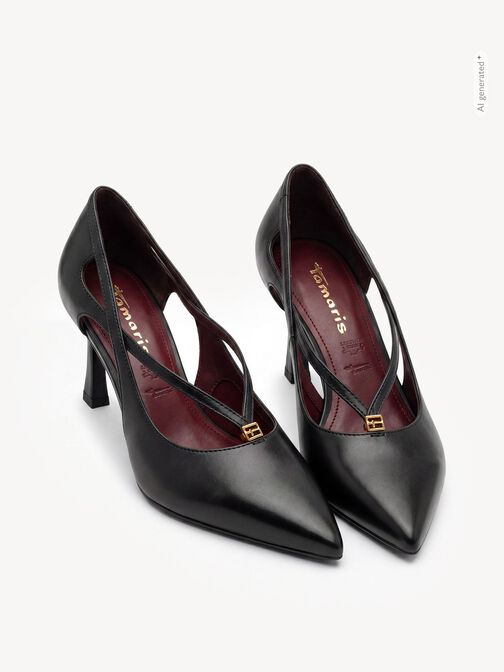 Pumps, BLACK LEATHER, hi-res