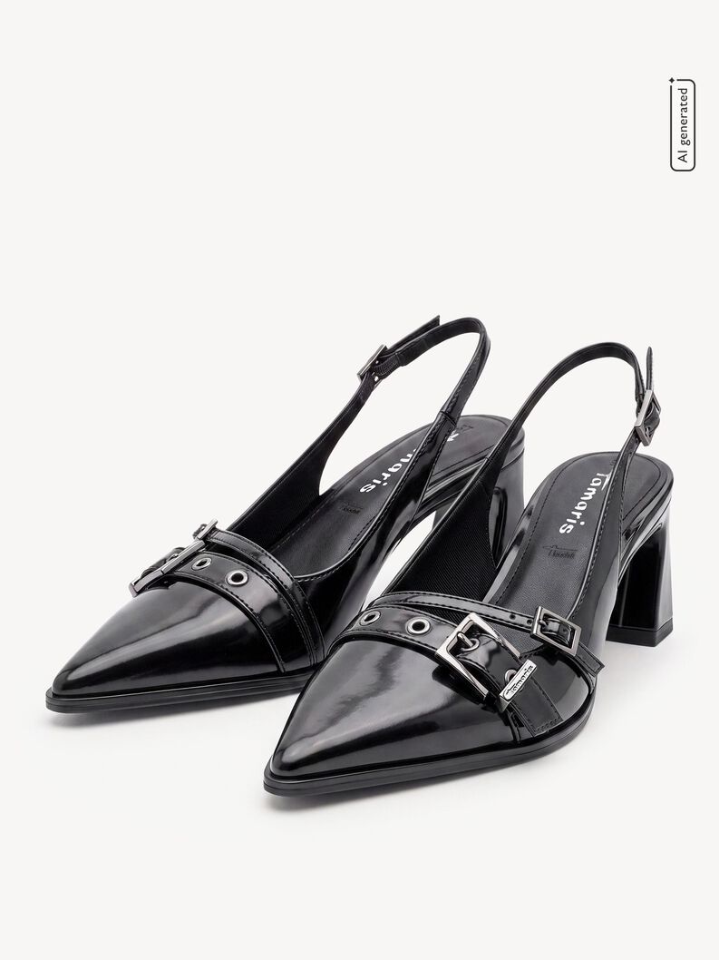 Scarpe con cinturino alla caviglia, BLACK, hi-res