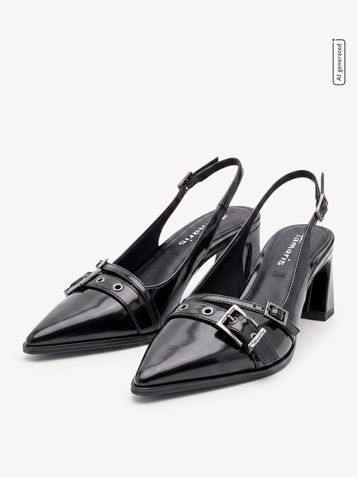 sling pumps, BLACK, hi-res